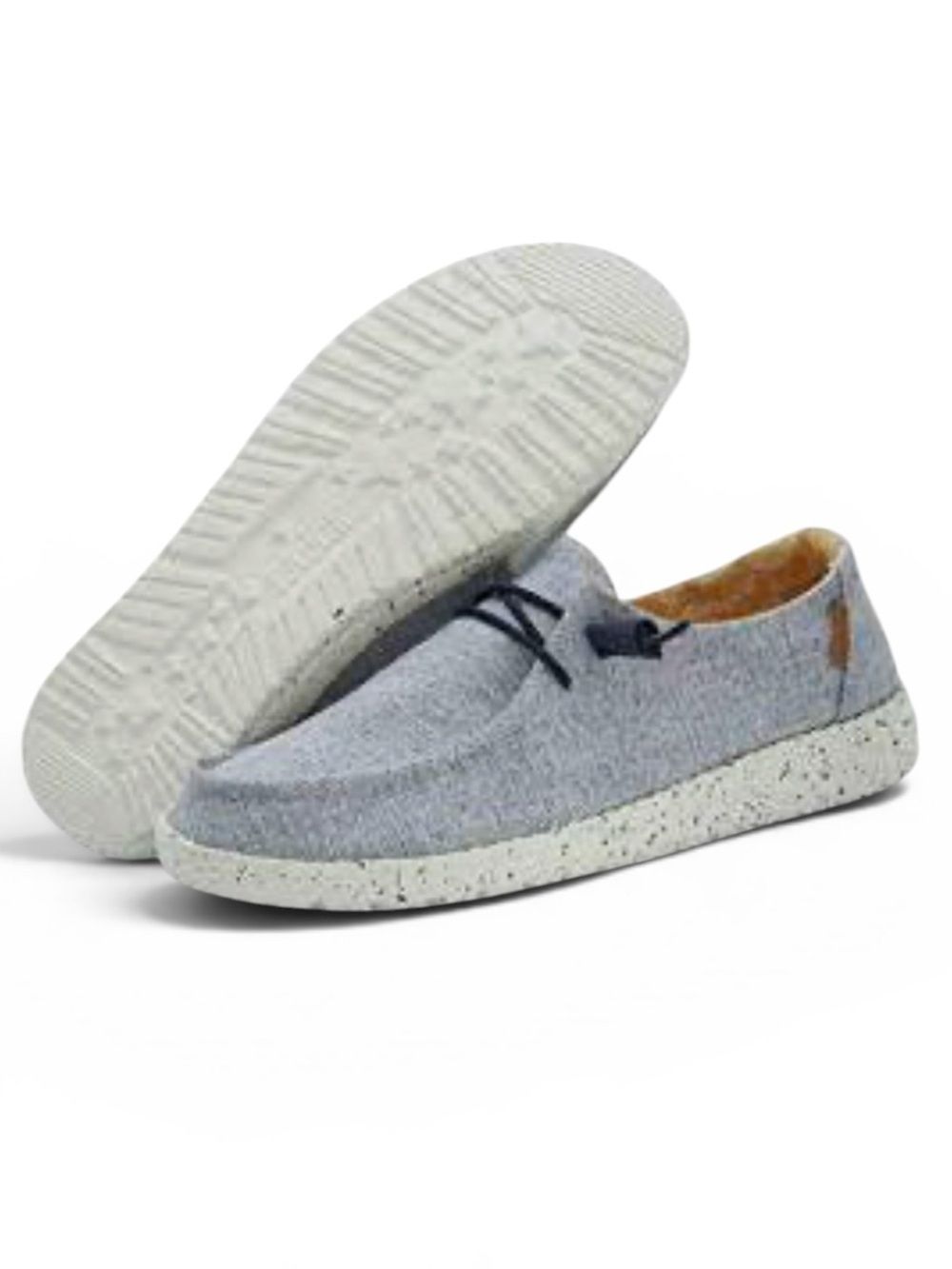 Hey Dude Wendy Chambray White Blue Slip On Loafers